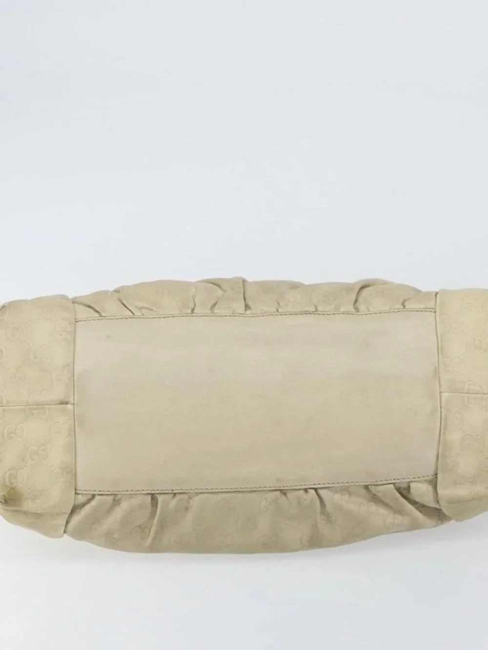 GUCCI GG Canvas Guccissima Histeria Bag Leather Ivory Gold 197020 Auth 159286 - Picture 6 of 16